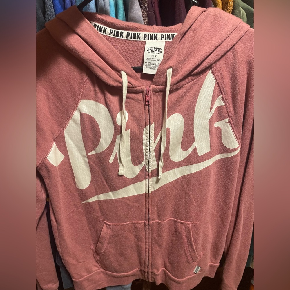 Pink Zip-Up Hoodie
